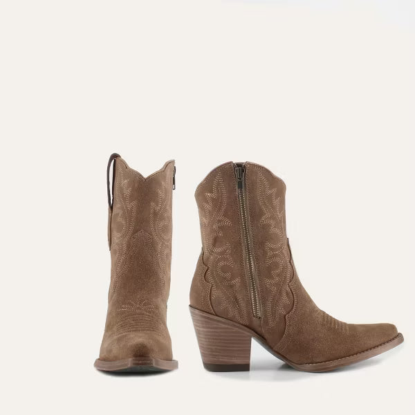 Buck & Brana Brooke Leather Cowgirl Boots - Stylish Western Footwear & Comfort bro8900, Camel, 11